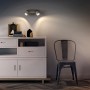 Philips myLiving LED-Spot County, 2-flammig, Stahl gebürstet, warmweißes Licht.