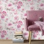 Erismann Vliestapete Guido Maria Kretschmer Floral Rosa mit rosa Blumenmuster.