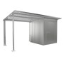Biohort Seitendach für AvantGarde Gerätehaus A1/A5, Größe L, Silber-Metallic.