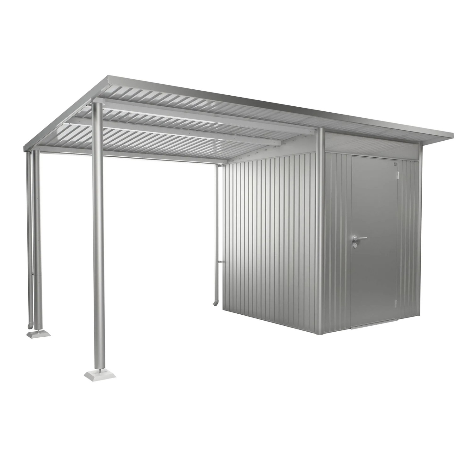 Biohort Seitendach Gr. L für Gerätehaus AvantGarde A1/A5 Silber-Metallic