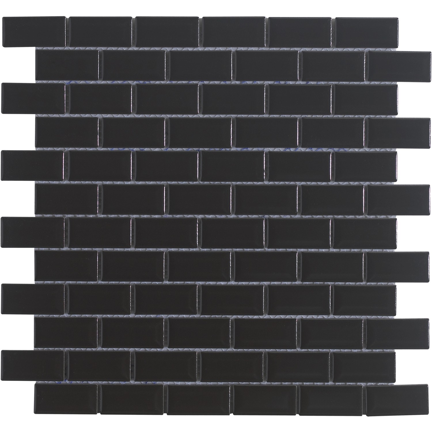 Mosaikmatte Metro Keramik Schwarz 30 cm x 30 cm günstig online kaufen