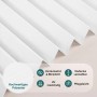 Weißes Verdunkelungsplissee aus Polyester-Glattgewebe, blickdicht, UV-beständig, pflegeleicht & stufenlos verstellbar. Klemmfix.