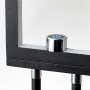 Detailaufnahme: Schwarze LED Stehleuchte Ranut mit Touchdimmer, 150cm hoch.