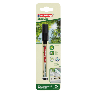 Edding Eco Line e-21/1 Permanentmarker, schwarz, in Verpackung. Stift für Papier, Metall, Kunststoff.