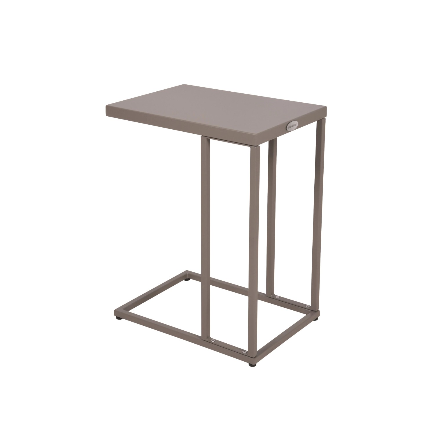 DELUKE Beistelltisch INES Stahl Taupe 56x31x43cm Couchtisch Sofatisch Abstelltisch