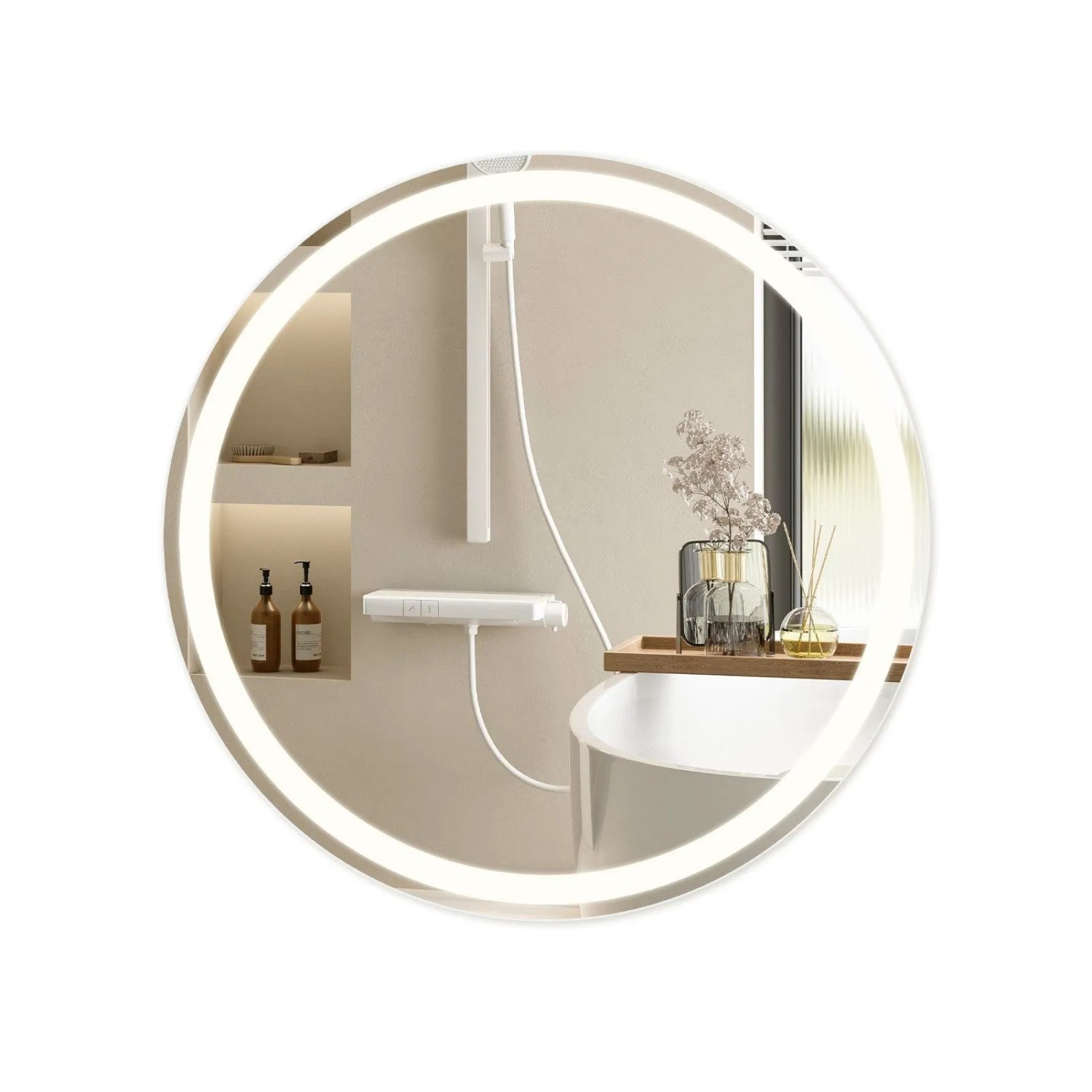 NETTLIFE Wandleuchte aus Glas L50 Weiß