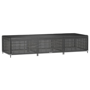 Schwarze vidaXL Schutzhülle für Sonnenliege aus Polyethylen. Robust, wasserfest, UV-beständig. Ideal für Gartenmöbel.