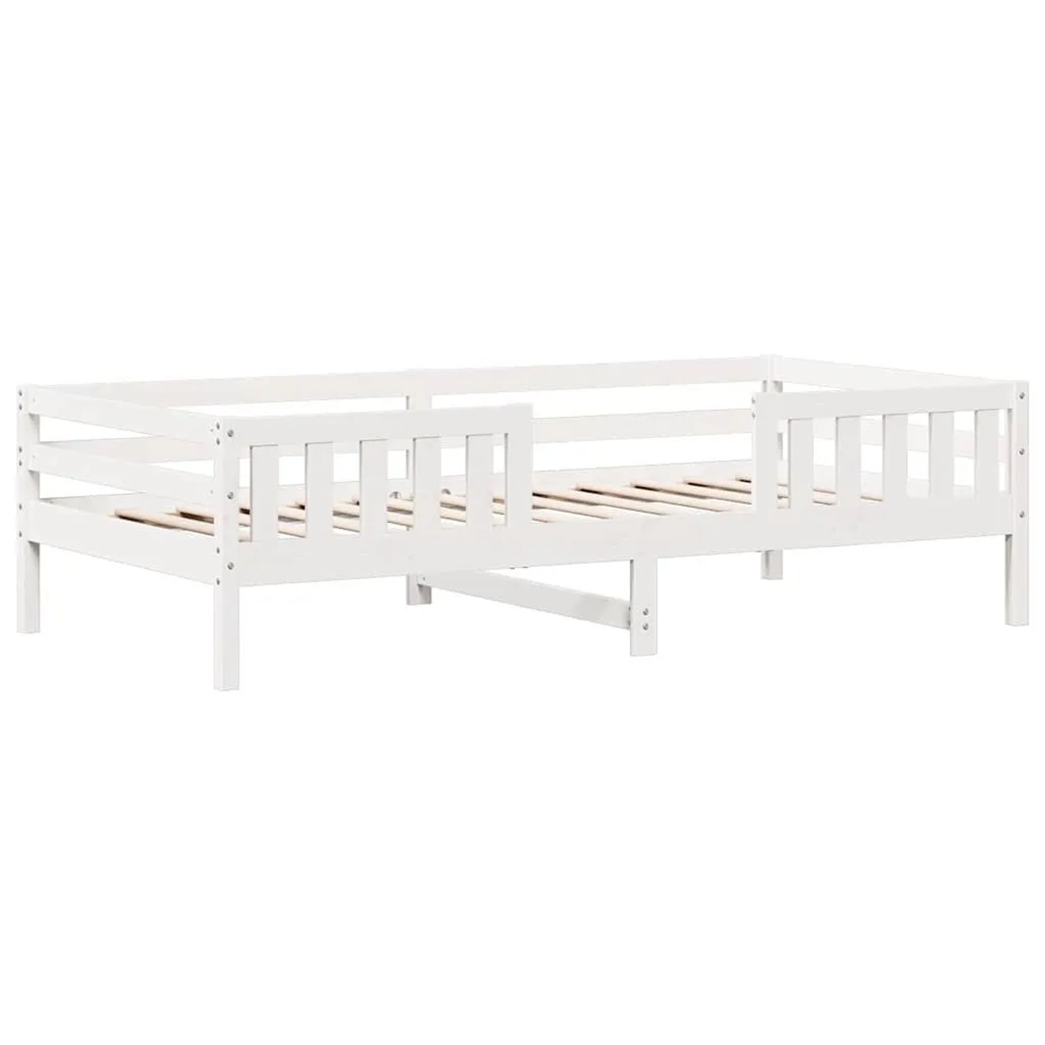 vidaXL Massivholzbett ohne Matratze Weiß 90x190 cm Kiefernholz 846980 günstig online kaufen