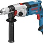 Bosch Professional GSB 24-2 Schlagbohrmaschine mit Tiefenanschlag und Zusatzhandgriff.