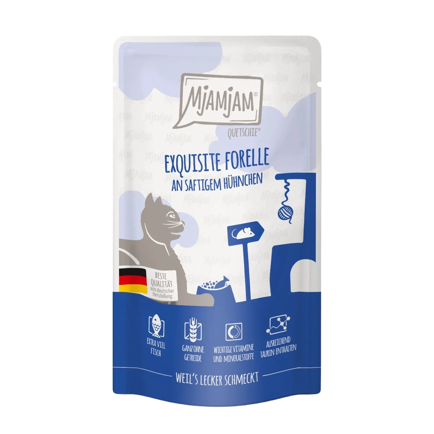 Mjamjam Katzen-Nassfutter Quetschie Forelle & Hühnchen 125 g