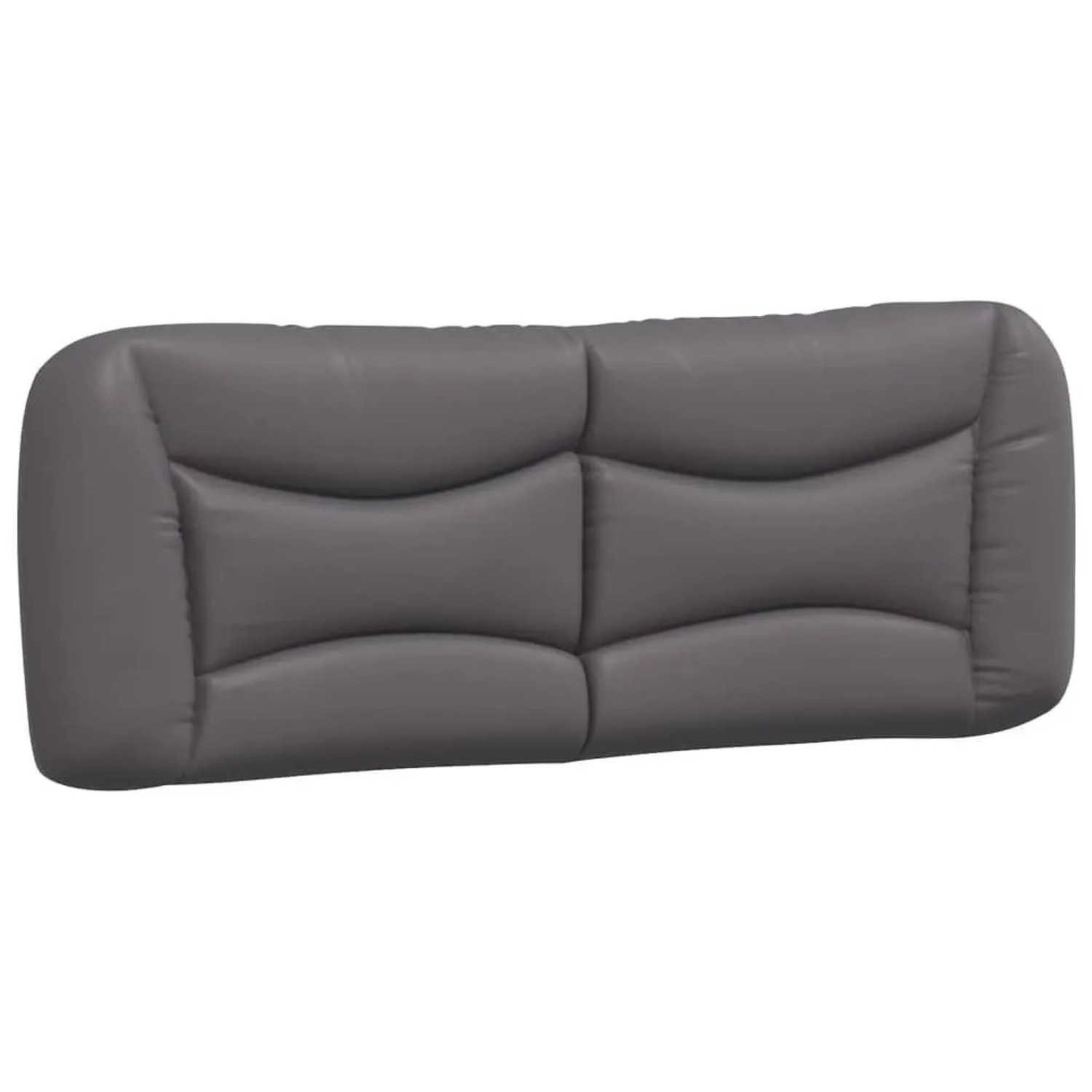 vidaXL Kopfteil-Kissen Hvar Grau 120 cm Kunstleder 374571