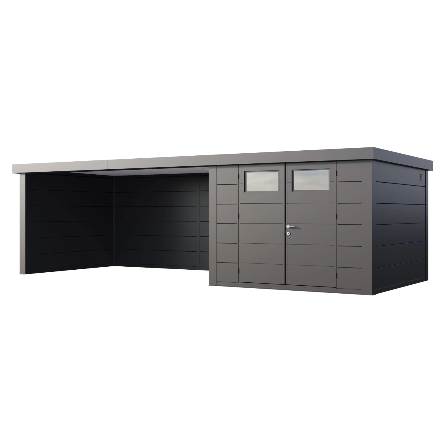 Gerätehaus Classico 3330 mit Lounge XL Links 792 cm x 298 cm Anthrazit günstig online kaufen