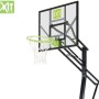 EXIT Galaxy Basketballkorb zur Bodenmontage, grün/schwarz, mit Netz und verstellbarer Höhe.