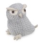 Relaxdays Türstopper Eule Polyester Grau Schwer 22 cm x 21 cm x 17 cm 1,4 kg