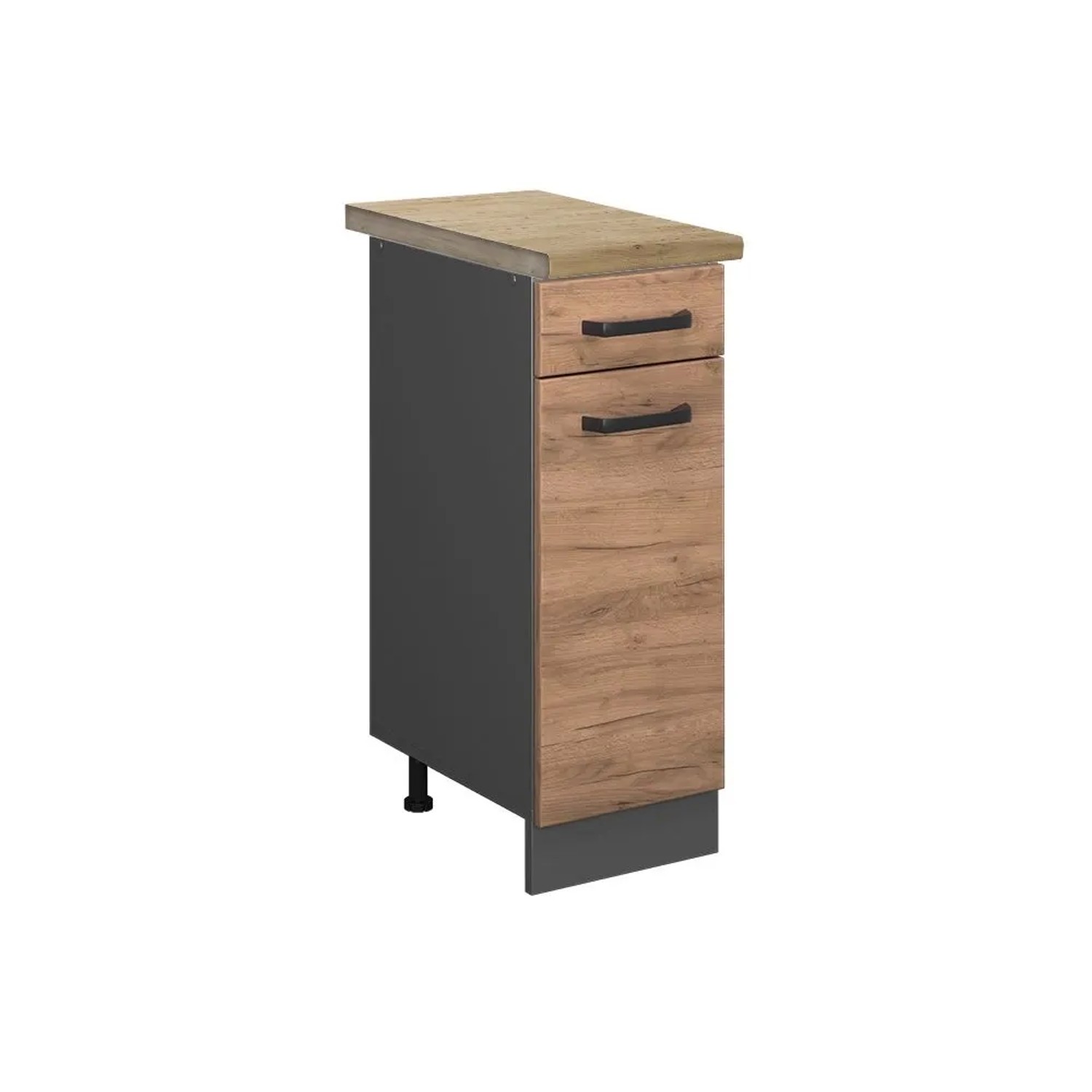 Vicco Küchenunterschrank R-Line Goldkraft Eiche Anthrazit 30 cm AP Eiche