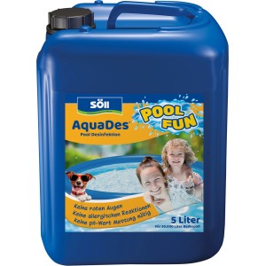 5L Kanister Söll AquaDes Pool Desinfektion für bis zu 50.000 Liter Wasser.