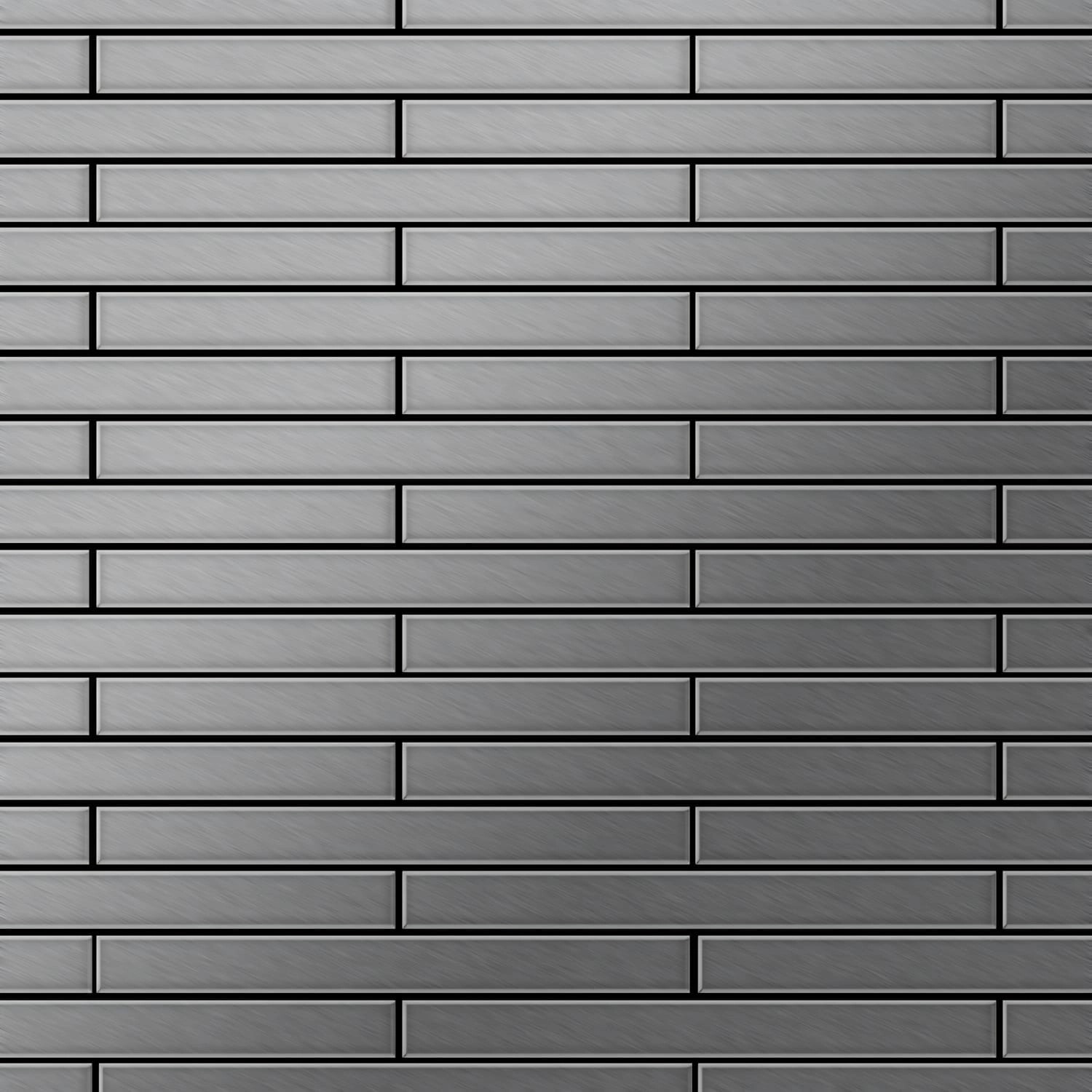 ALLOY Mosaik Fliese Massiv Metall Edelstahl Gebürstet Grau 1,6mm Stark Aven günstig online kaufen