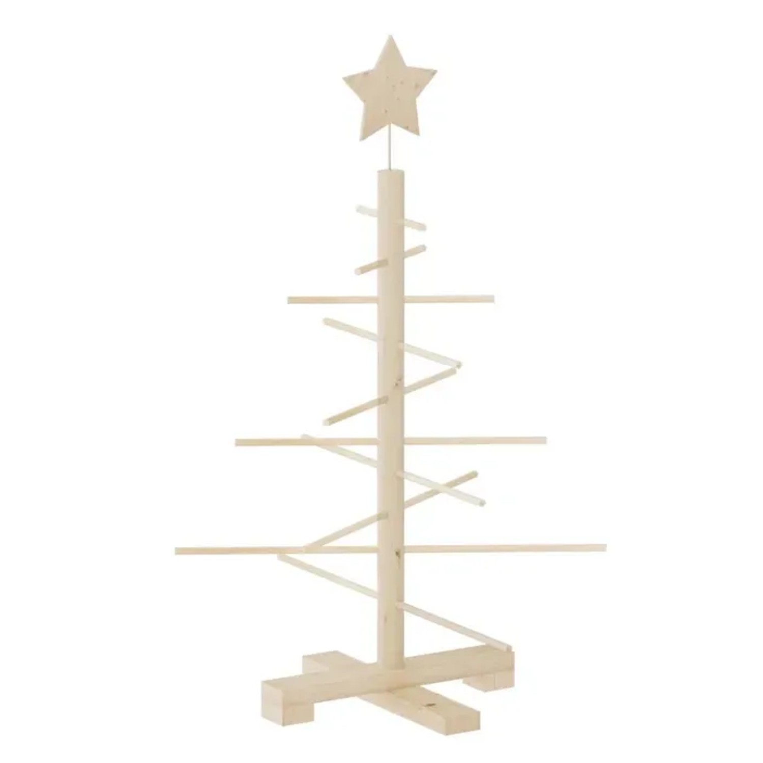 vidaXL Weihnachtsbaum Holz Zum Schmücken 75 cm Massivholz Kiefer