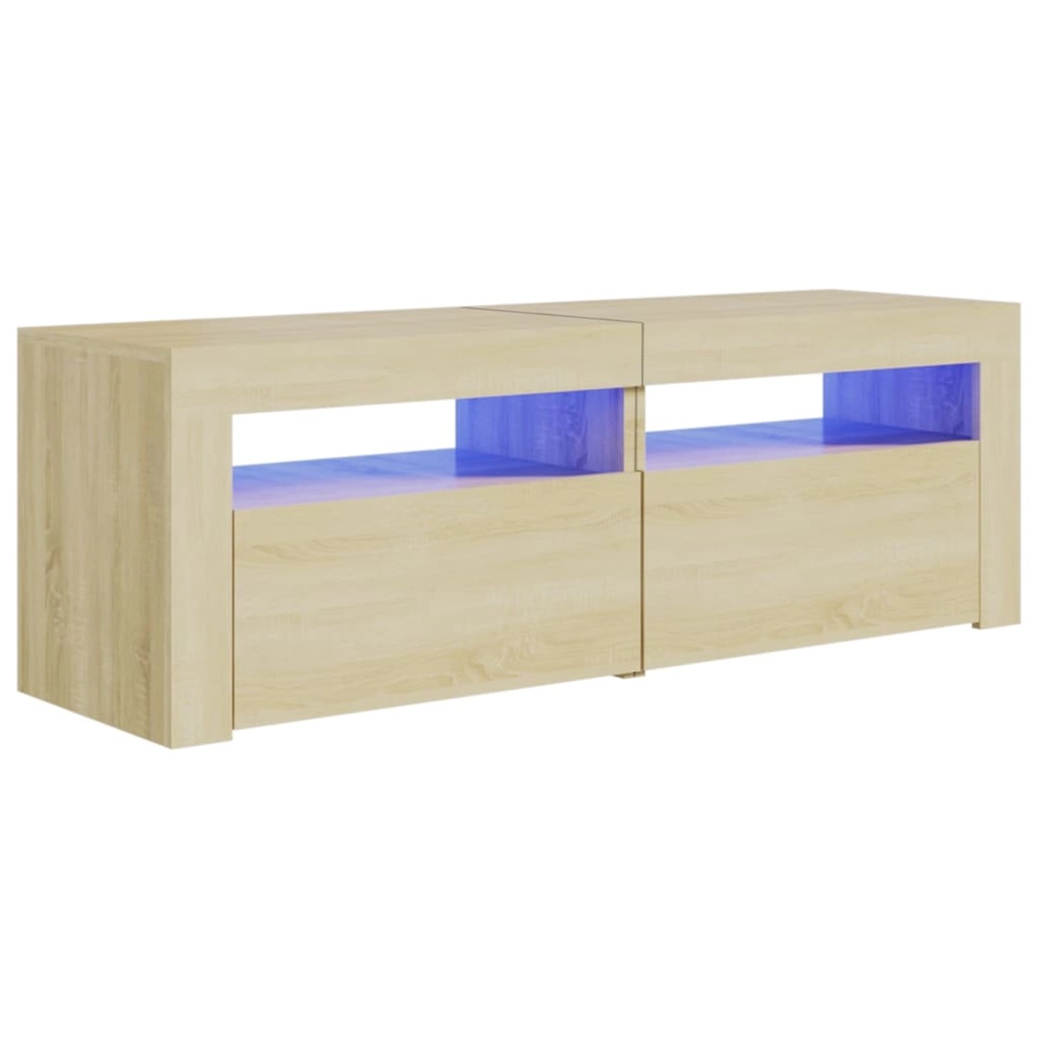 VidaXL TV-Schrank mit LED-Leuchten Sonoma-Eiche 120x35x40 cm  Modell 3