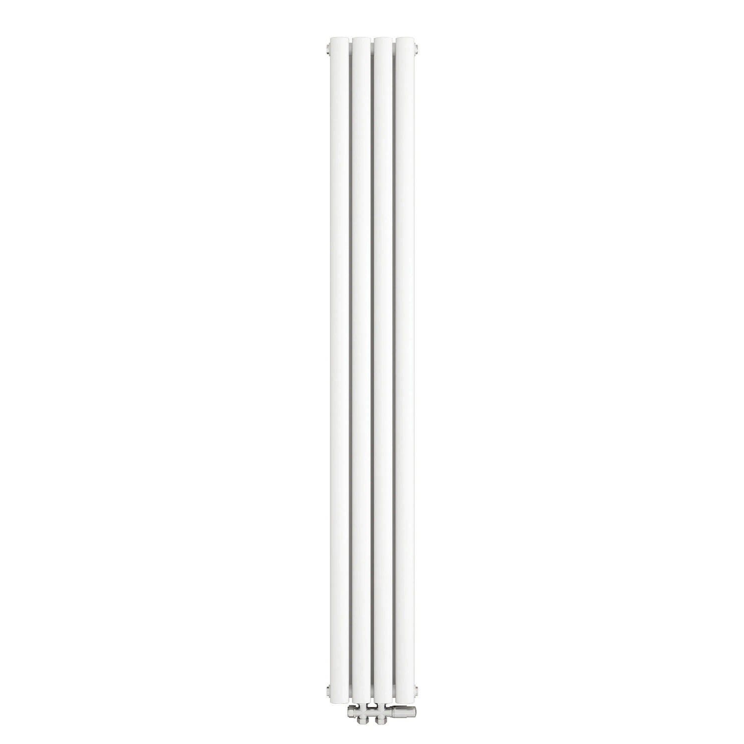 Duschparadies Heizkörper 23,6x180cm 1113W Weiß Oval Heizkörper Doppellagig Röhrenheizkörper Vertikal Mittelanschluss