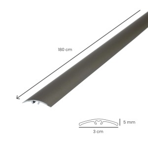 Dalsys Übergangsprofil aus Aluminium, champagnerfarben, 180 cm lang, 30 mm breit. Ideal für Laminat & Parkett.