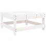 Weißer Gartenhocker/Couchtisch aus Kiefernholz, Teil des vidaXL 7-tlg. Lounge-Sets.