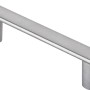 Möbelgriff 1313, Chrom matt, aus Metall mit Lochabstand 96 mm.