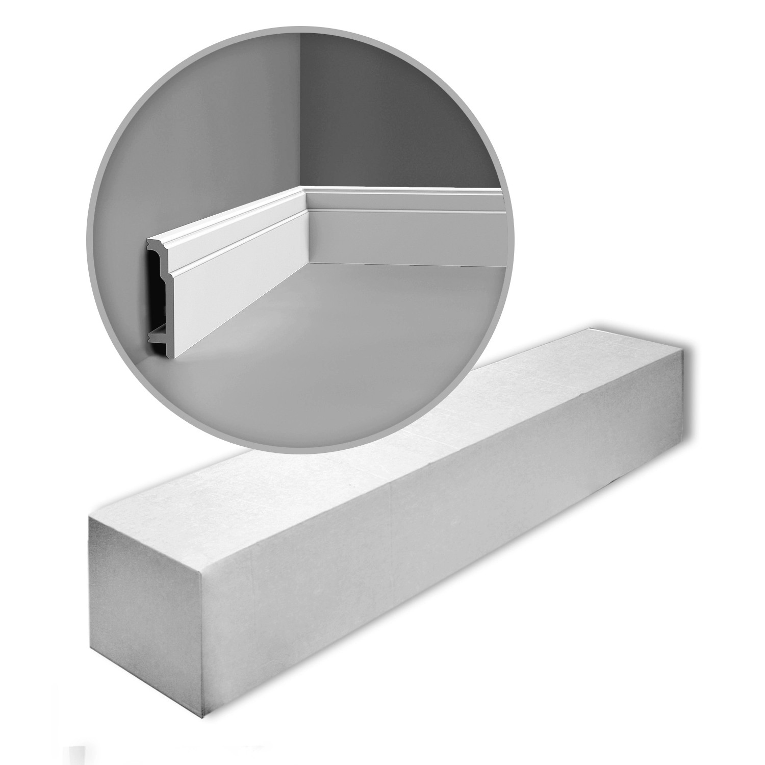 ORAC DECOR SX155 LUXXUS Zierleisten 1 Karton Set 14 Sockelleiste 28 m Weiß günstig online kaufen