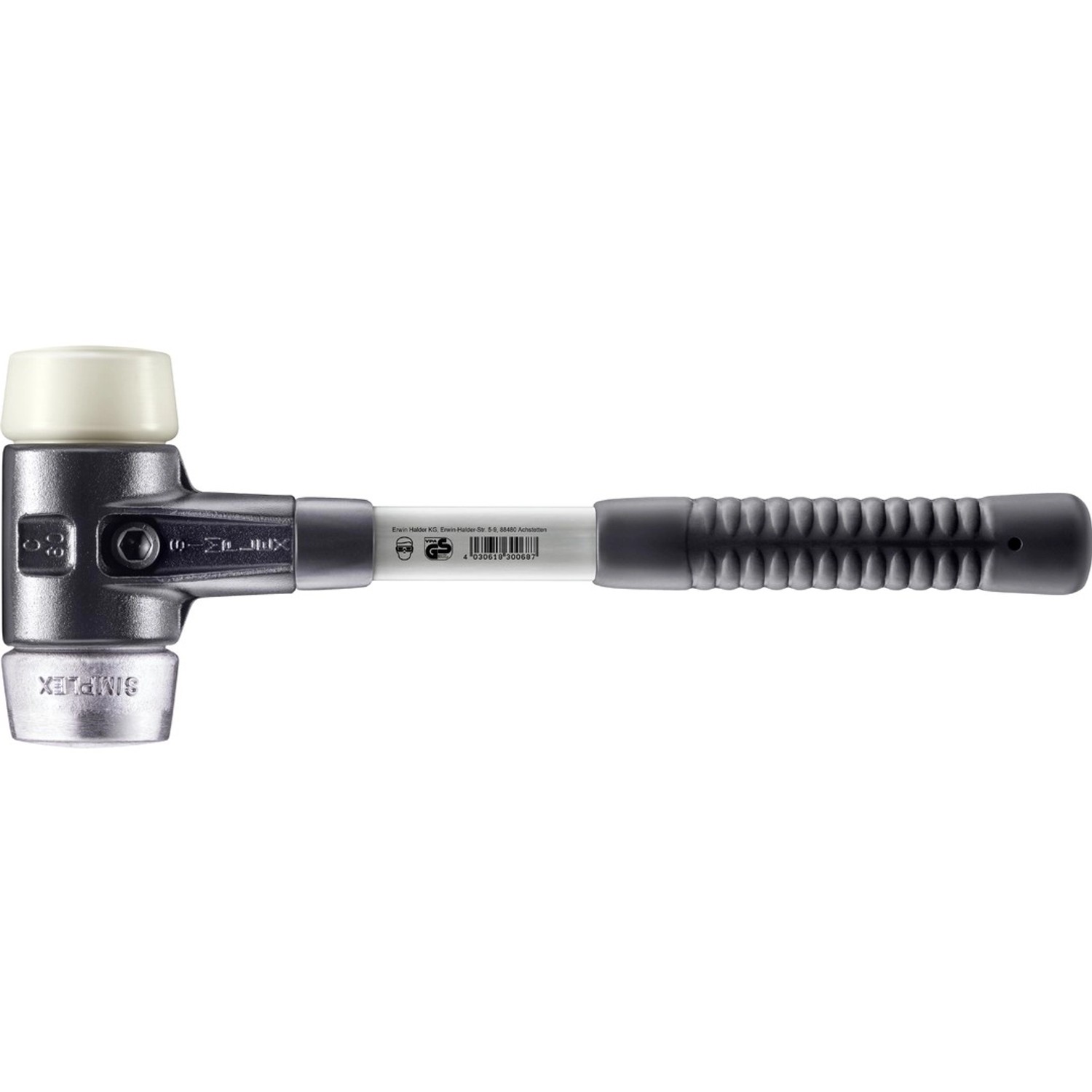 Halder Simplex Schonhammer Ø 60 mm Nylon   Weichmetall mit Verstärktem Temp günstig online kaufen