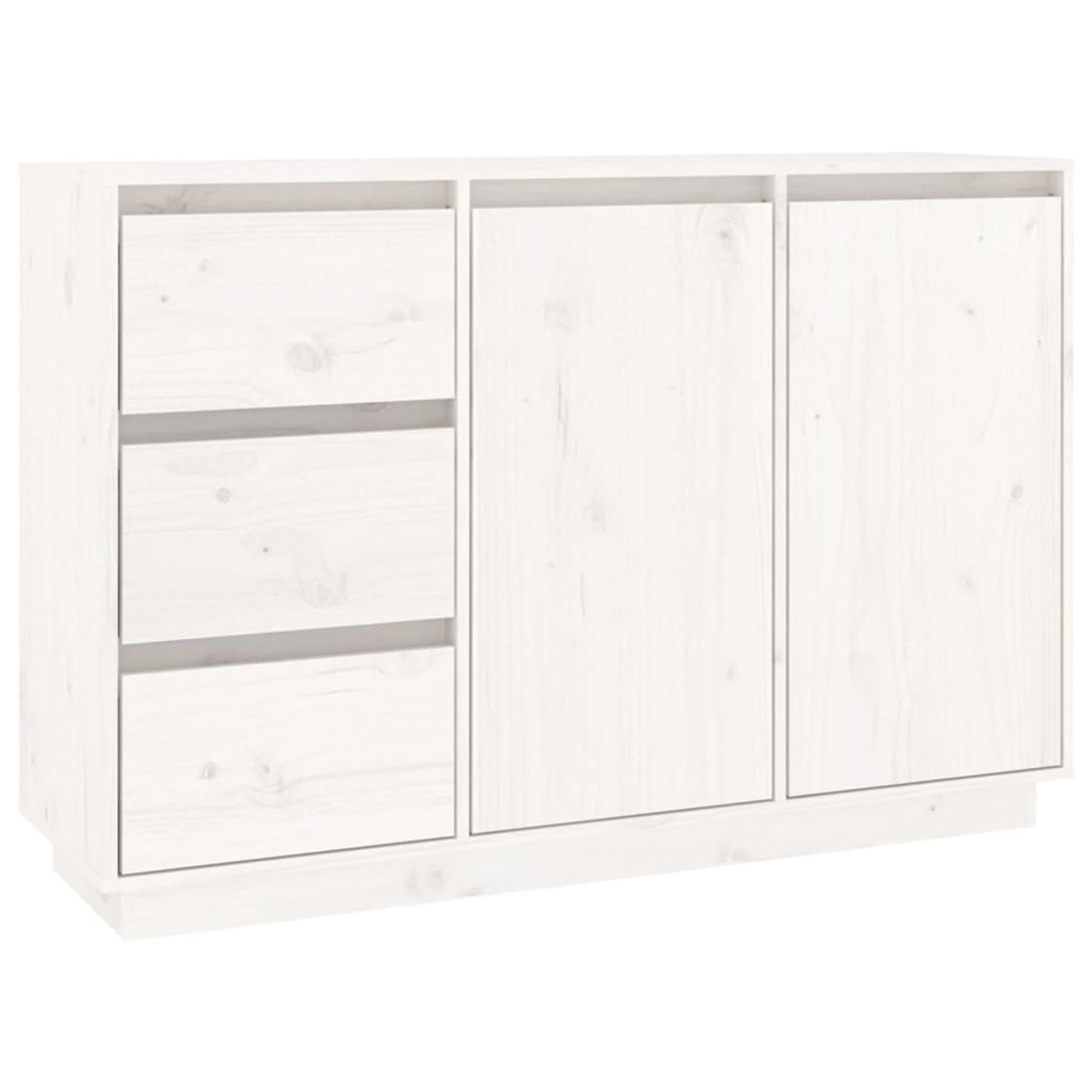 vidaXL Sideboard Weiß 111x34x75 cm Massivholz Kiefer 813805 günstig online kaufen