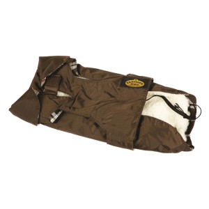 Fashion Dog Hundemantel mit Kunstpelz-Futter Braun 90 cm