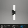 Schwarze Brilo LED-Wandleuchte Klak, 6,5 W, für Bad und Innenbereich, mit Ein-/Ausschalter.