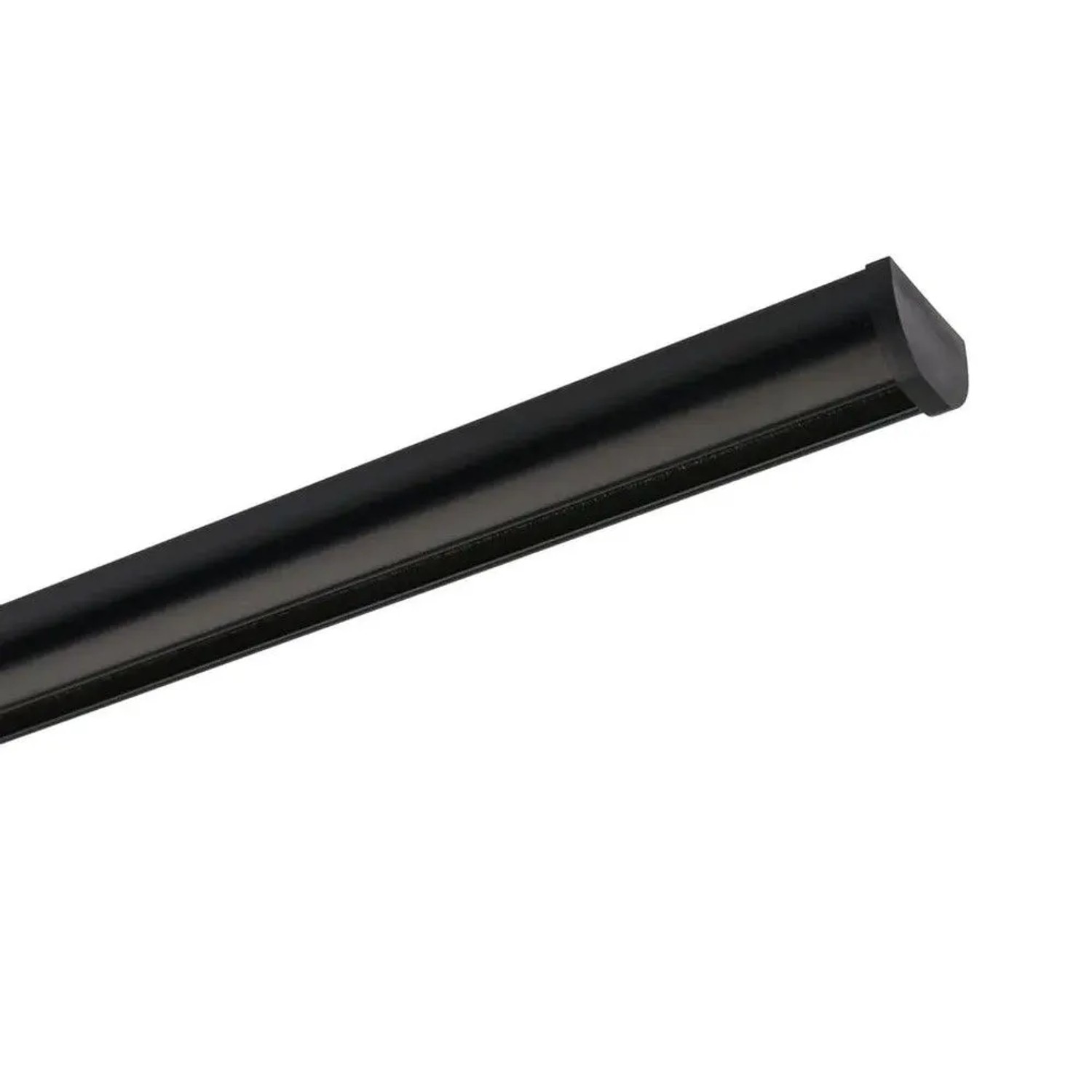 Deco-Raum Gardinenschiene nach Maß 1-Lauf Round Schwarz 340cm