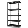Floordirekt Schwerlastregal Yukon Rivet 5 Böden Schwarz 180 x 90 x 45 cm