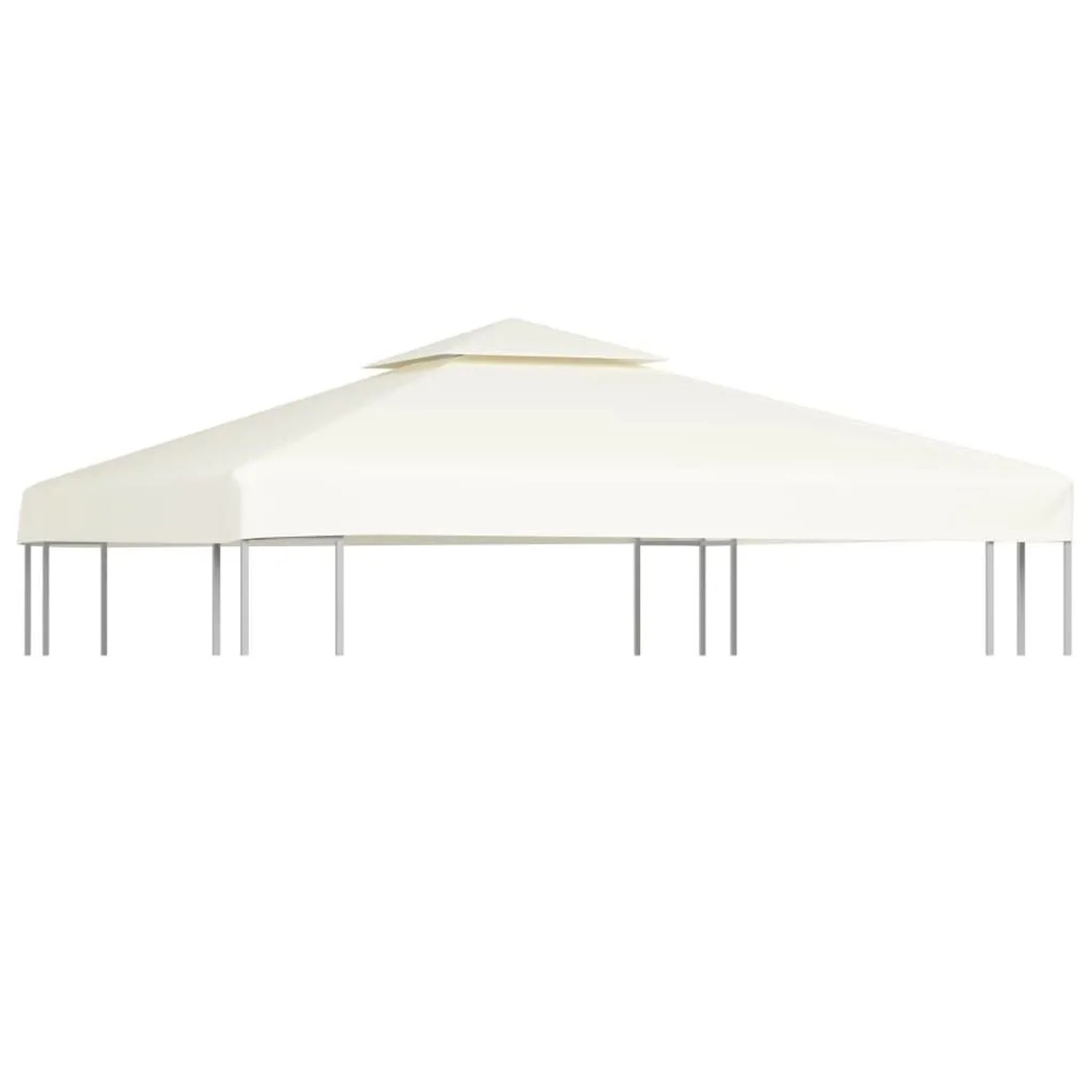 vidaXL Pavillon-Ersatzdach 310 g/m² Cremeweiß 3x3 m 40874