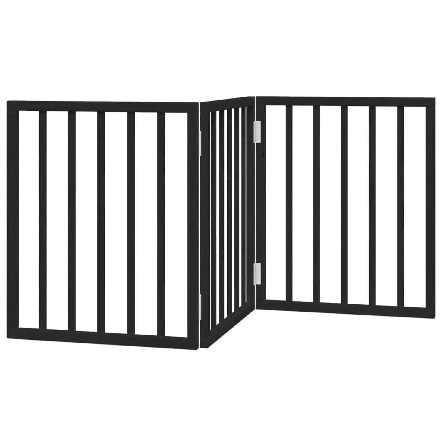 vidaXL 3 Tlg Hundetor Faltbar Schwarz 150 cm Pappelholz 352188