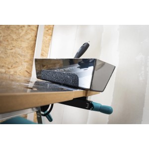 Wolfcraft Spachtelkasten 2 l aus Edelstahl, ideal zum Verarbeiten von Spachtelmasse.