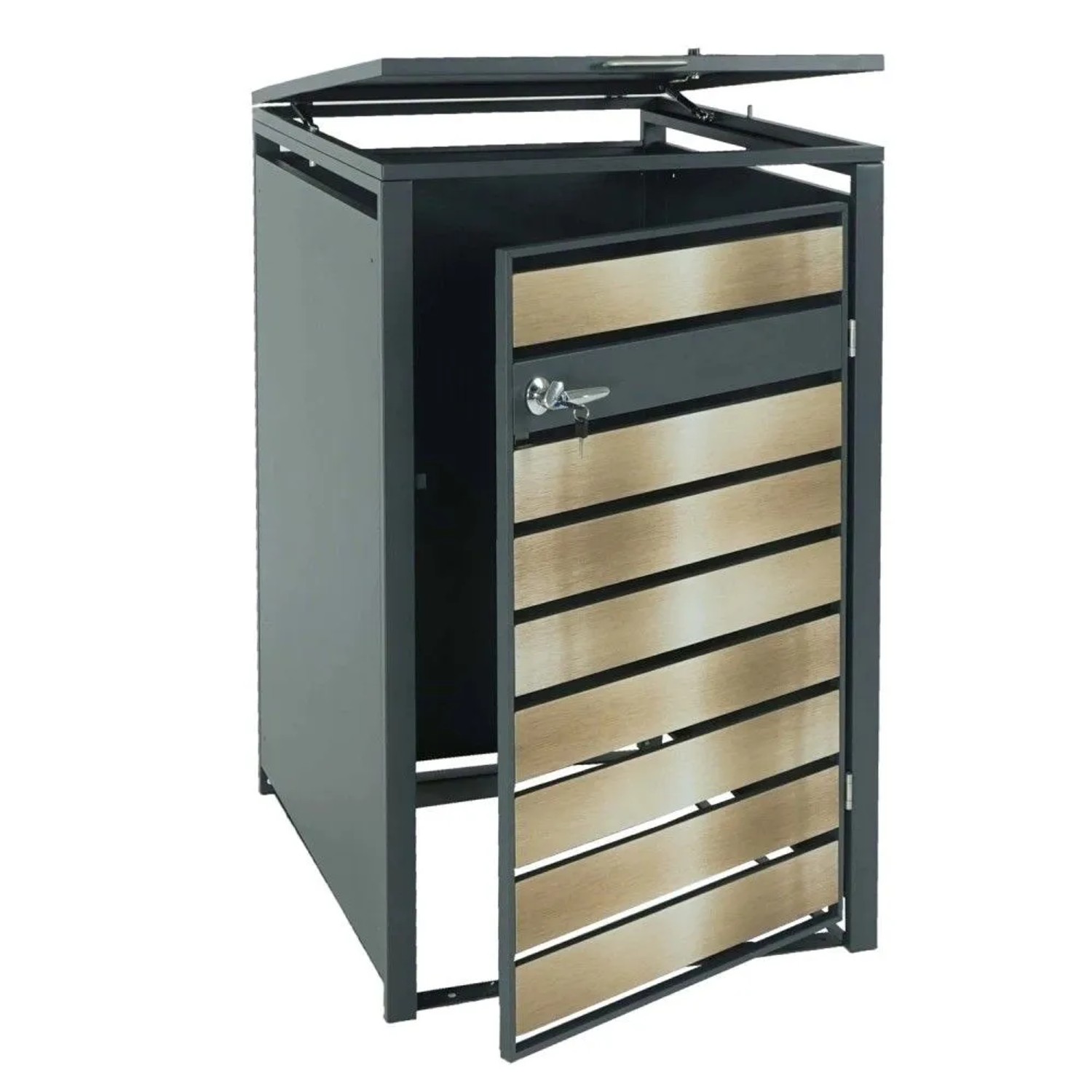 MCW 1er-Mülltonnenverkleidung J81 Gold 117x73x98cm