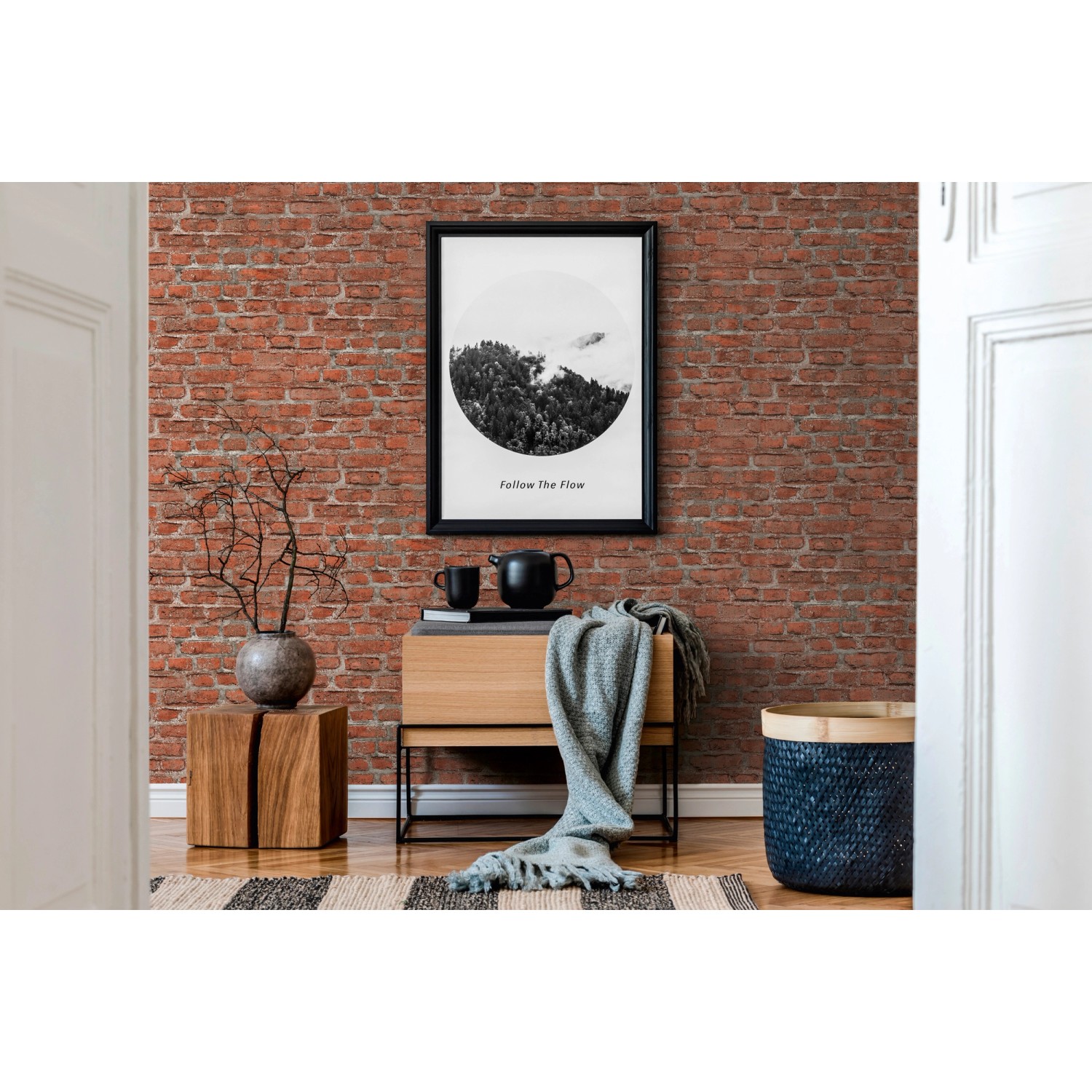 AS-Creation Vliestapete Bude 2.0 in Steinoptik rot/grau, matte Struktur. Dekorative Tapete für Wohnräume.