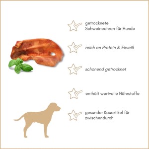Supravit Schweineohren Kausnack für Hunde