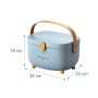 Relaxdays Medizinbox Kunststoff Blau mit Tragegriff 3-Fächer-Einsatz Entnehmbar 18 cm x 28 cm x 20 cm 0,6 kg_4