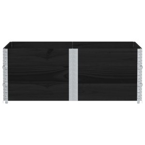 Schwarzes vidaXL Pflanzbeet aus Kiefernholz, 150x100 cm, ideal für Garten, Balkon oder Terrasse.