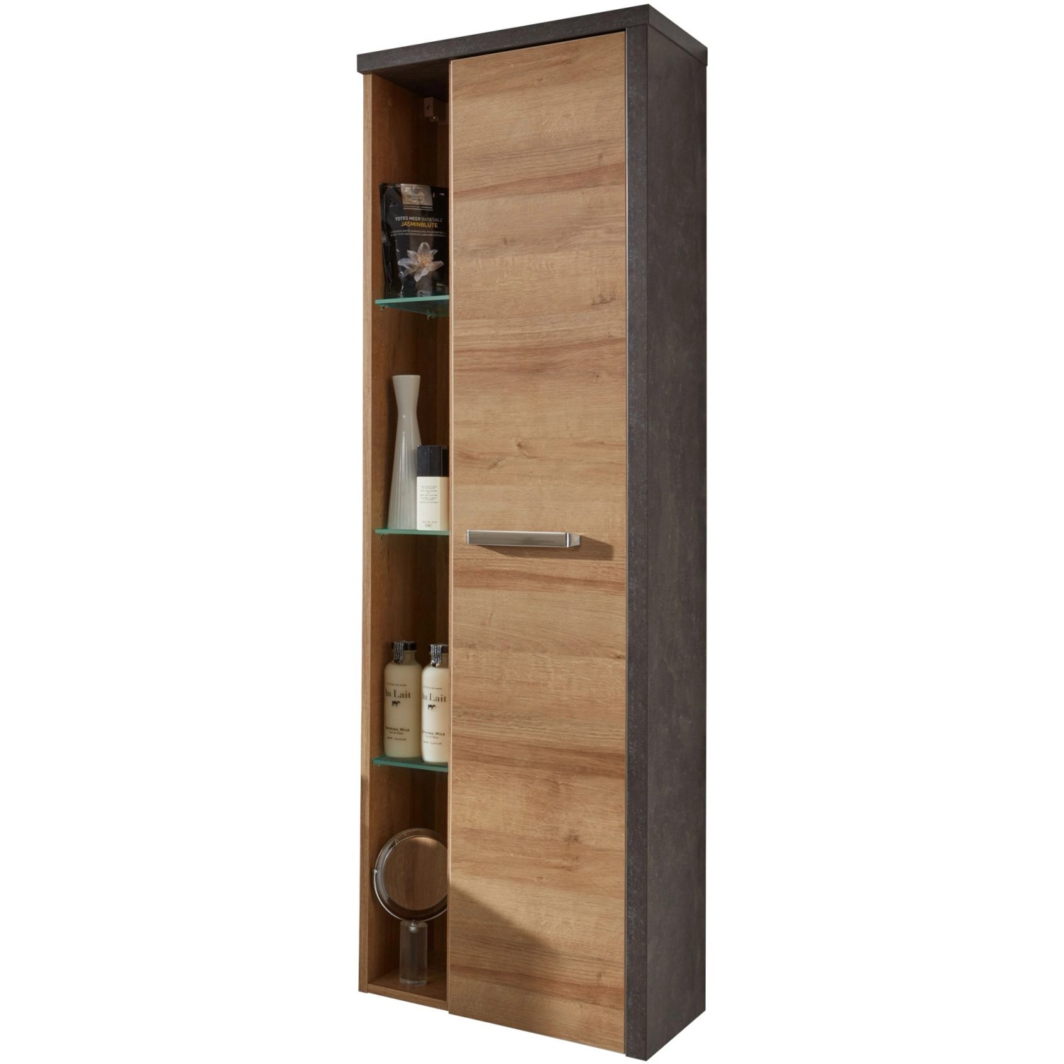 Trendteam Bad-Hängeschrank Eiche Riviera Honig 48 cm mit Softclose Türen