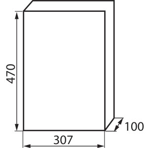 Kanlux Sicherungskasten Aufputz DB312S, 3x12 Module, Maße: 470x307x100 mm.