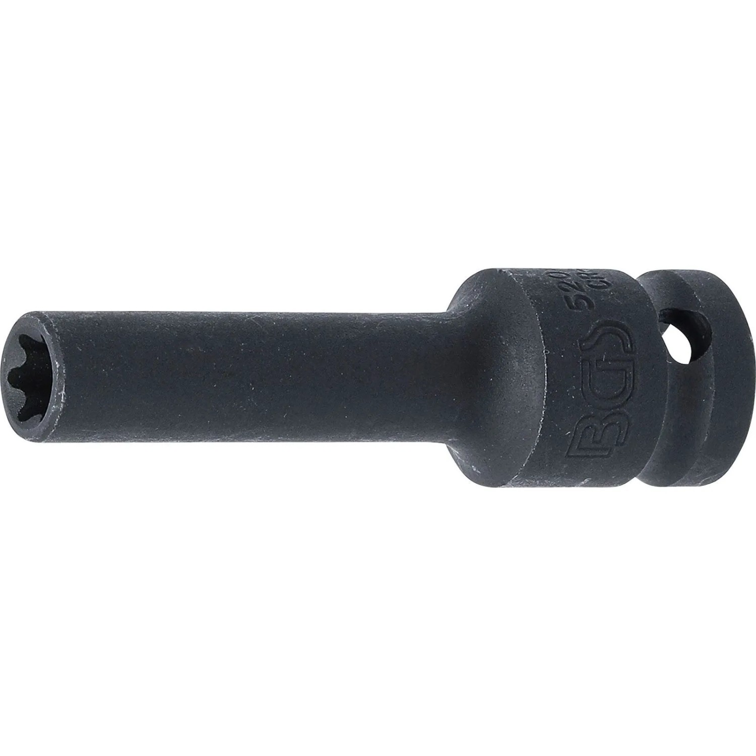 BGS Kraft Steckschlüssel Einsatz E Profil  Tief Antrieb Innenvierkant 12 5 Mm  1 2 Zoll  SW E10 Mm 5204 10