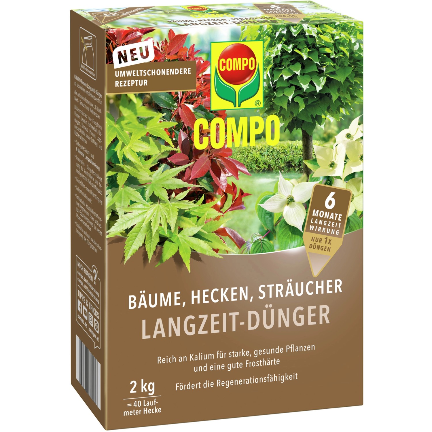 Compo Bäume, Hecken, Sträucher Langzeit-Dünger 2 kg