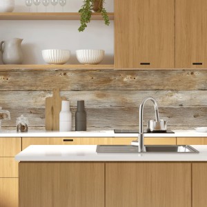 MySpotti Küchenrückwand Profix Cucina Holz Natur, 100x60 cm, Holzwand-Optik.