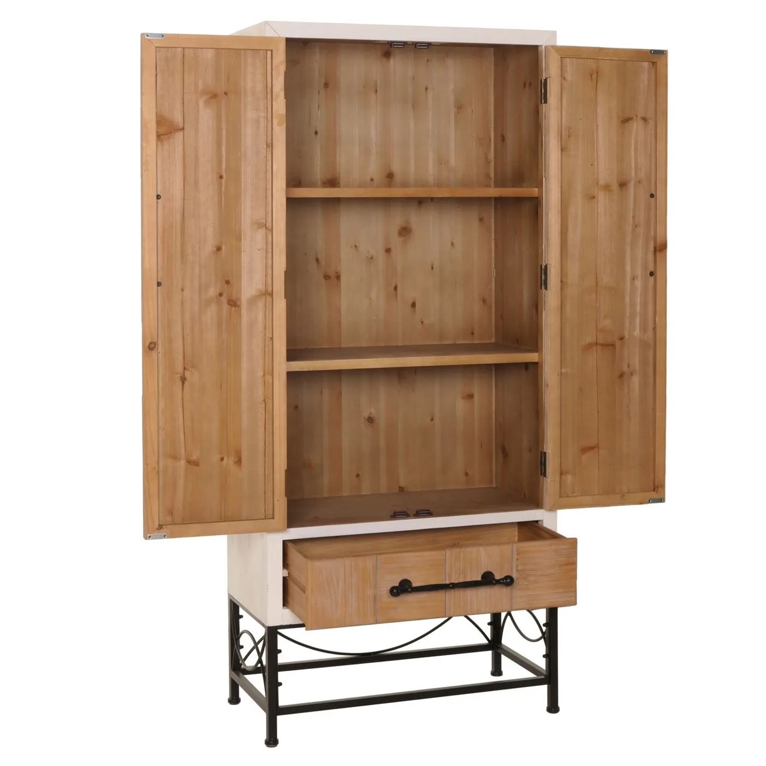 MCW Hochschrank N30 Massiv-Holz MDF 167x72x41cm_10