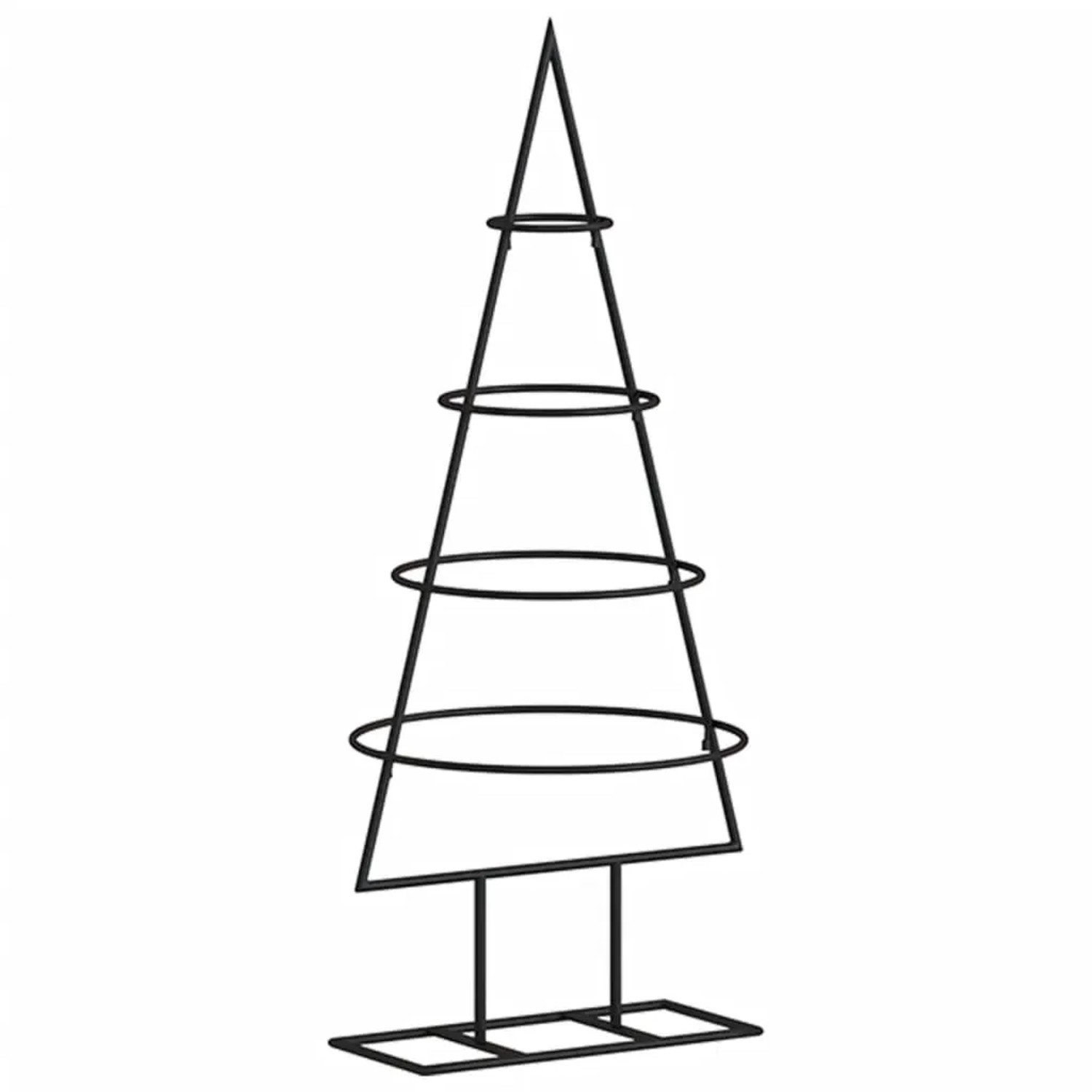 vidaXL Metall-Weihnachtsbaum Deko Schwarz 60 cm Modell 2