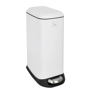 Weißer Svita TS20 Treteimer Mülleimer, 20l, mit Pedal und Inneneimer.